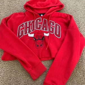 Chicago Bulls Crop Hoodie